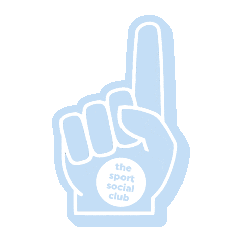 thesportsocialclub foam finger sports fan big fan foamfinger Sticker