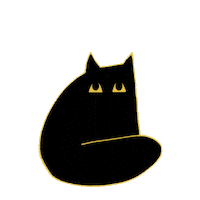 Happy Black Cat Sticker