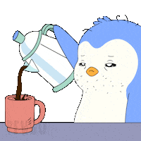 Tired Good Morning Sticker by Pudgy Penguins