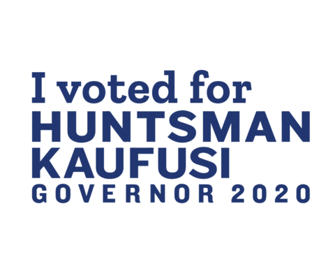 Kaufusi Sticker by Huntsman for Governor 2020