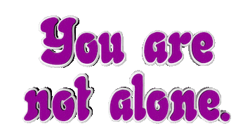 You Are Not Alone 3D Sticker by OpticalArtInc.
