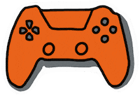 ThomasYaPas gaming orange ps5 manette Sticker