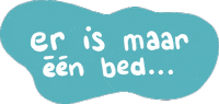 cendrenna sannysparks 1 bed er is maar een bed een bed Sticker