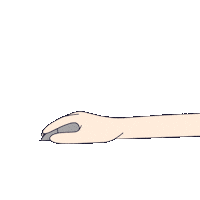 milimilvil hand computer support click Sticker
