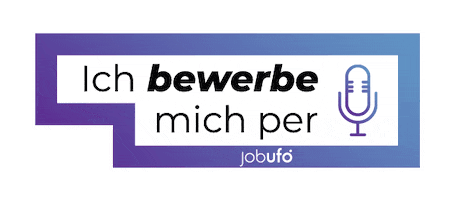 Jobufo giphyupload bewerbung jobufo audiobewerbung Sticker