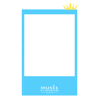 MuseePlatinumTokyo crown sparkles polaroid photo frame Sticker