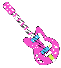 rock and roll guitar STICKER