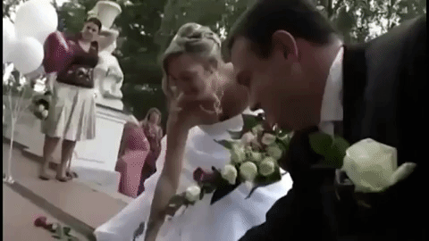 wedding fails GIF