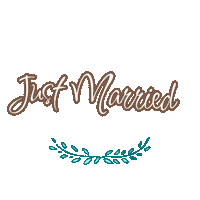 Just Married Love Sticker