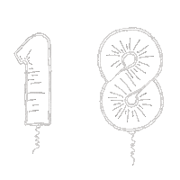 Balloon Number Sticker
