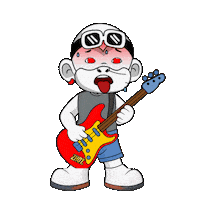 Rock Sweating Sticker by Zhot