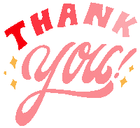 Thanks Thank You Sticker by jaginkstudio