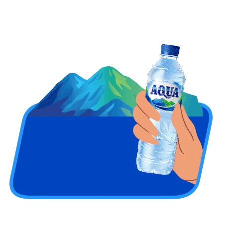 Pure Water Aquadulu Sticker by SehatAQUA