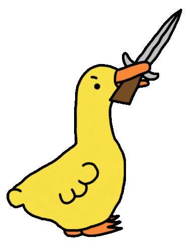Duck Waiting Sticker by Zootghost
