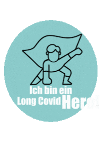 Health4Future hero long covid post covid h4f Sticker