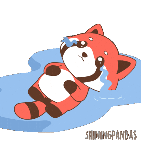 Sad Red Panda Sticker