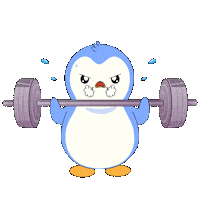 Working Out No Pain No Gain Sticker by Pudgy Penguins