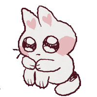 chewzyart love sad cats romance Sticker