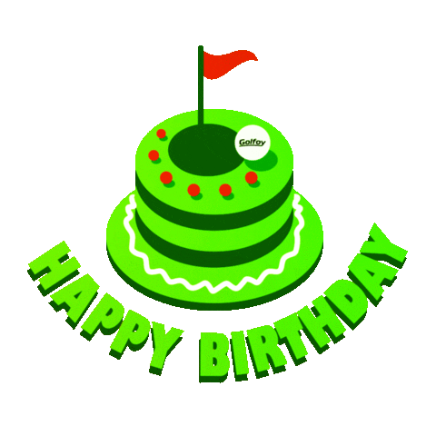Happy Birthday Golf Sticker by Golfoy.com