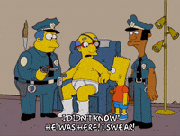 bart simpson cops GIF