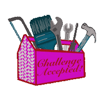 Challenge Accepted Diy Sticker