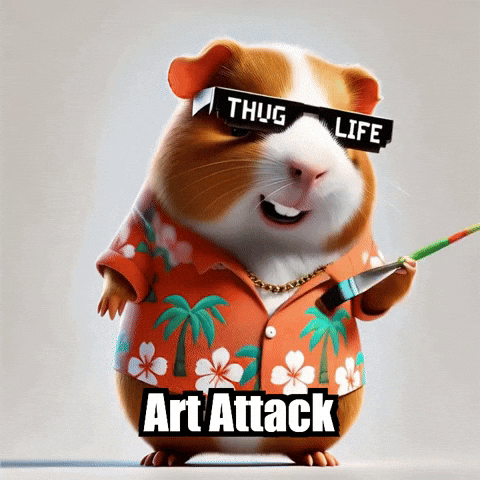 Art Attack GIF by Guinea Gambino