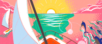 AlexDok art illustration sun wave GIF
