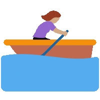 emojivid woman emoji boat activity Sticker
