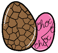 Easter Bunny Chocolate Sticker by Natalie Michelle Watson