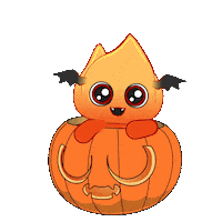 Trick Or Treat Pumpkin Sticker by Playember