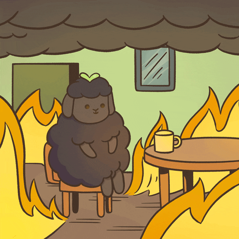 CloverStudios meme crypto nft this is fine GIF