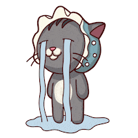 mytona cat sad crying cry Sticker