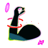3D Flexing Sticker by VALERIS