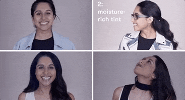 girl hi face makeup wave GIF