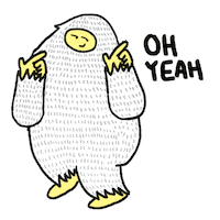 Happy Oh Yeah Sticker by Himalaya Vajomba