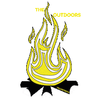 Fire Camping Sticker by Yellow teeth