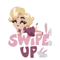 Pink Swipe Up Sticker