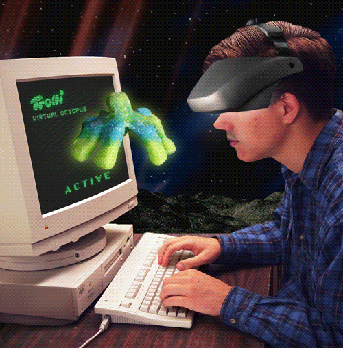 virtual reality glitch GIF by Trolli