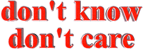 Do Not Know Do Not Care Back And Forth Sticker by AnimatedText