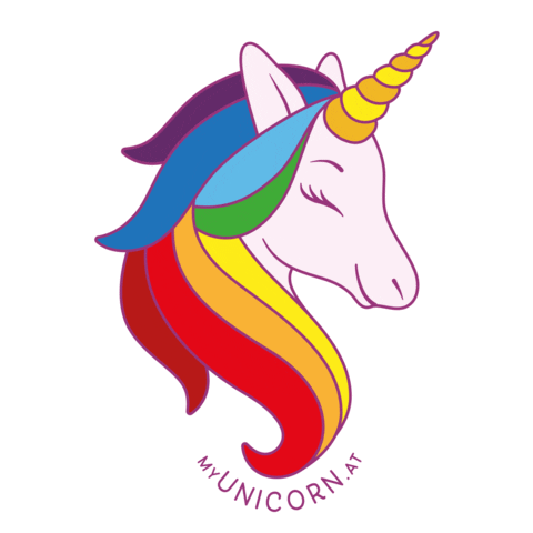 myUnicorn_at giphyupload rainbow unicorn blink Sticker