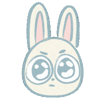 Sad Bunny Sticker by Loune__e