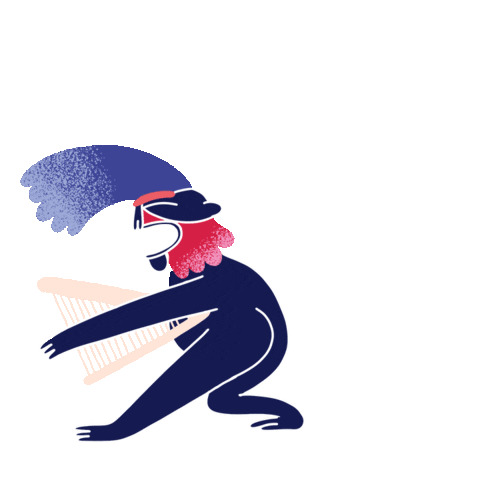 Guitar Rocking Sticker by Mirjam Debets