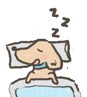 Sleepy Dog Sticker