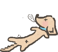 Tired Dog Sticker