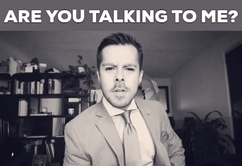talking to me suit and tie GIF