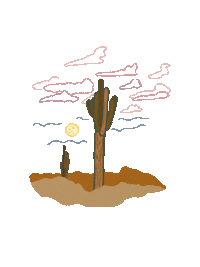 Summer Desert Sticker