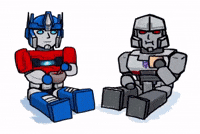 crunchybunchee friends eating transformers megatron GIF