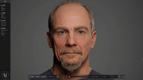 Character Creator Metahumans GIF by Unreal Engine