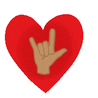Stiftungsverbund love heart i love you gebärdensprache Sticker