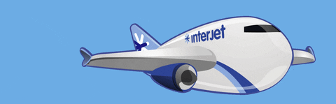 InterjetAirlines giphyupload sky trip fast GIF
